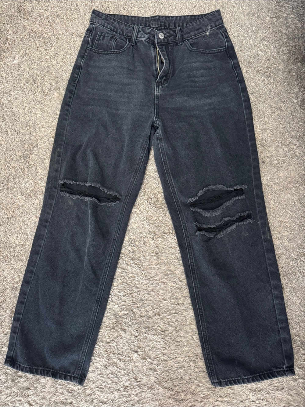 Black Distressed Women Jeans